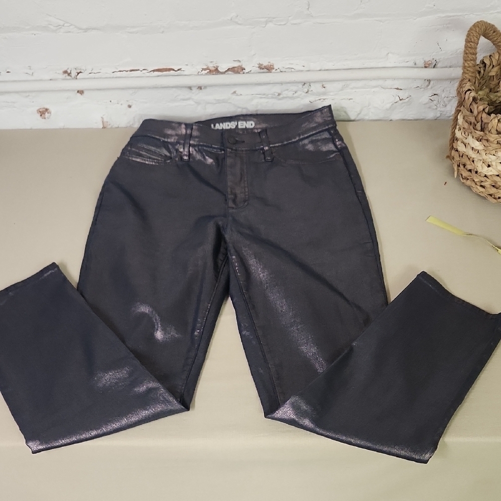 Lands' End Women's Shimmer Jeans Size 10